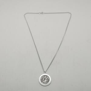 Catholic Madonna Child Medal Pendant Necklace St Lawrence Seminary Mt Calvary